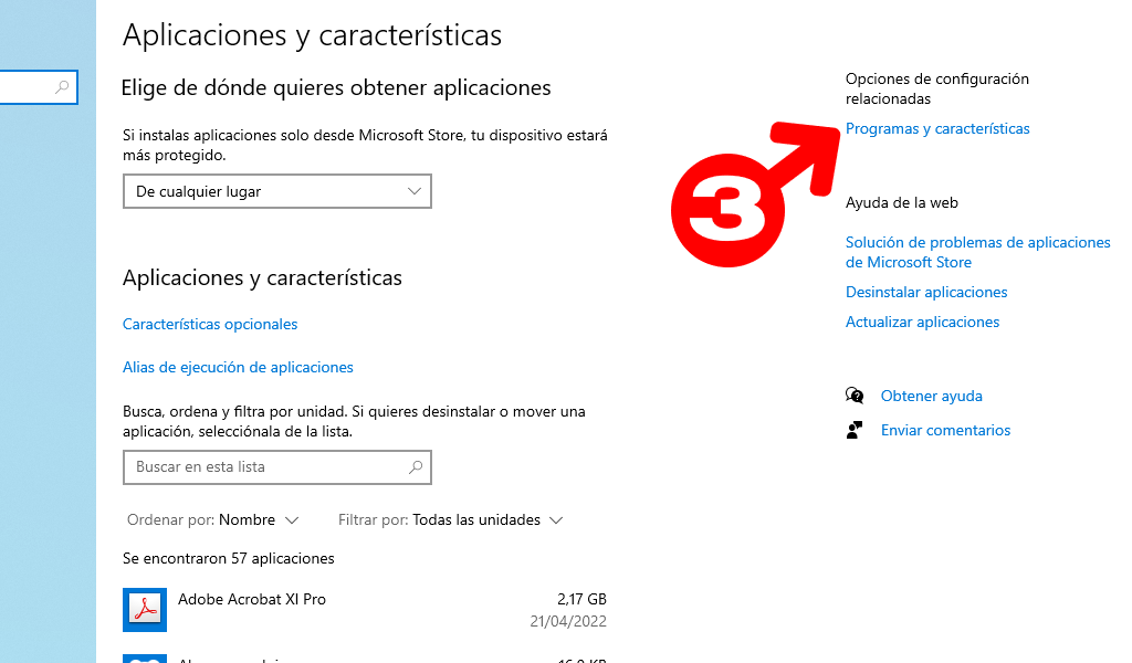 activar caracteristicas windows10 3